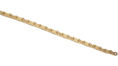 KMC Kette X-Flat, Sram 12-/13-fach, 126 Glieder, Ti-N Gold, waxed