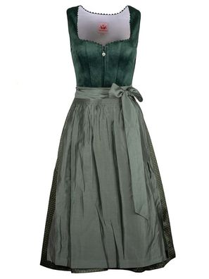 Dirndl Glast 70cm Länge dunkelgrün - Größe: 36