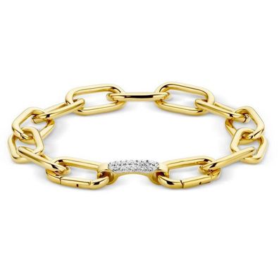 Victoria Goldfarbenes Armband mit weißen Steinen