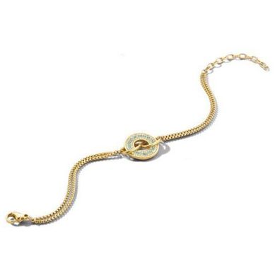 Victoria Goldfarbiges Armband mit Bunten Steinen