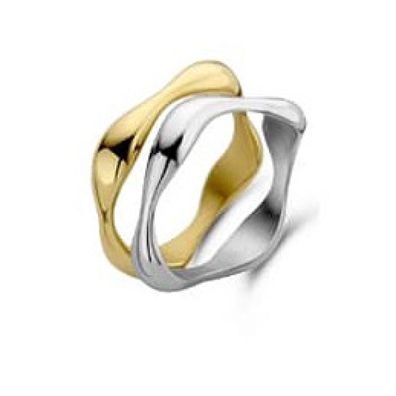 Victoria Gold- und Silberfarbener 2er-Ring Set