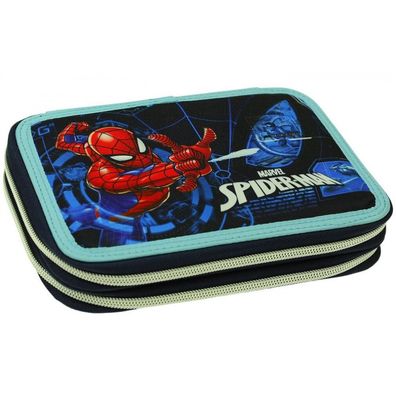 Spiderman Dark gefülltes Federmäppchen 2 Etagen