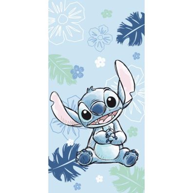 Jerry Fabrics Handtuch Lilo und Stitch Ohana blau 70x140 cm