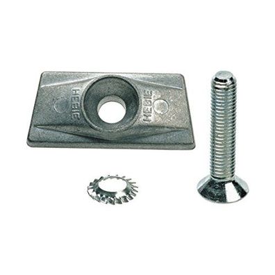 HEBIE Adapterplatte Für Zweibeinständer, silber mit langer Sch