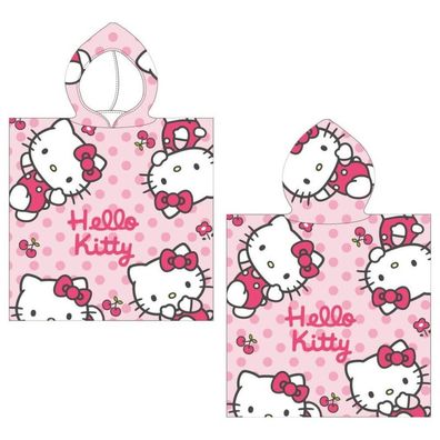 Hello Kitty Mikrofaser Poncho Strandtuch