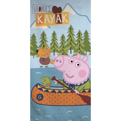 Javoli Peppa Pig Badetuch Kayak 70 x 140 cm Baumwolle