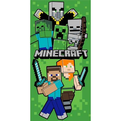 Jerry Fabrics Minecraft Lets Survive Handtuch 70x140 cm