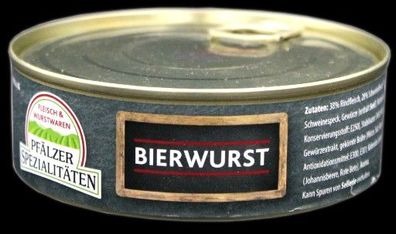 Pfälzer Spezialitäten Bierwurst Vollkonserve 200g Dose