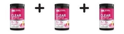 3 x Optimum Nutrition Clear Whey Protein Isolate + Collagen (240g) Apple and Raspberr