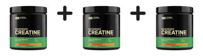 3 x Optimum Nutrition Micronised Creatine Powder - flavoured (247,5g) Orange