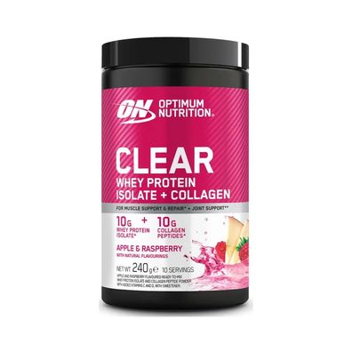 Optimum Nutrition Clear Whey Protein Isolate + Collagen (240g) Apple and Raspberry