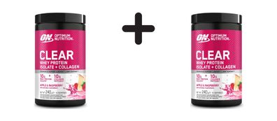 2 x Optimum Nutrition Clear Whey Protein Isolate + Collagen (240g) Apple and Raspberr