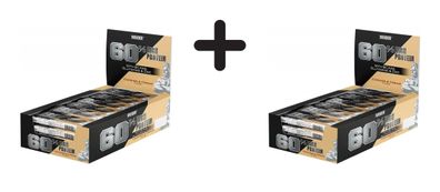 2 x Weider 60% Protein Bar (24x45g) Cookies and Cream