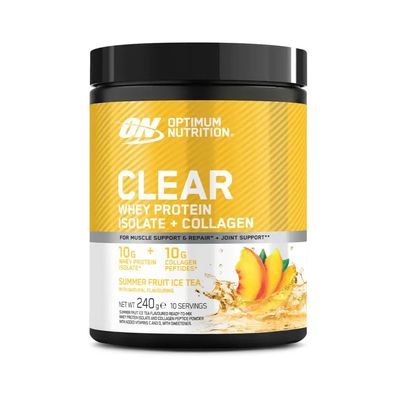 Optimum Nutrition Clear Whey Protein Isolate + Collagen (240g) Summer Fruit Ice Tea