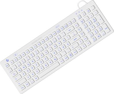 KeySonic KSK-6031INEL, Volle Größe (100%), Kabelgebunden, USB, QWERTZ, Weiß