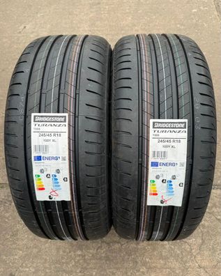 2x Sommerreifen 245/45 R18 100Y XL Bridgestone Turanza T005 * DOT25 NEU