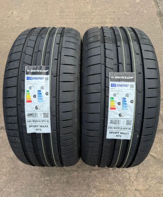 2x Sommerreifen 245/40 ZR18 97Y XL Dunlop Sport Maxx RT2 DOT26 NEU