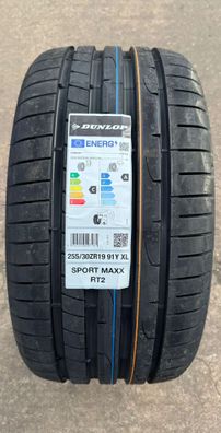 1x Sommerreifen 255/30 ZR19 91Y XL Dunlop Sport Maxx RT2 DOT25 NEU