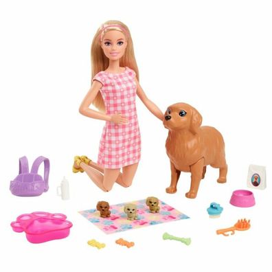 Puppe Mattel Barbie and Her Newborn Doggies