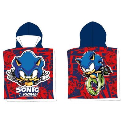 Sonic the Hedgehog Velocity Mode Strandtuch Poncho 50x100 cm (Fast Dry)