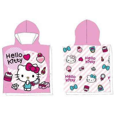 Hello Kitty Fashion Strandtuch Poncho 50x100 cm (Fast Dry)