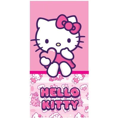 Hello Kitty Pinky Heart Badetuch, Strandtuch 70x140 cm (Fast Dry)
