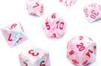 Festive Polyhedral Pop Art/red d4 