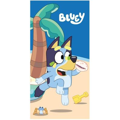 Bluey Seaside Play Badehandtuch, Strandtuch 70x140 cm (Schnelltrocknend)