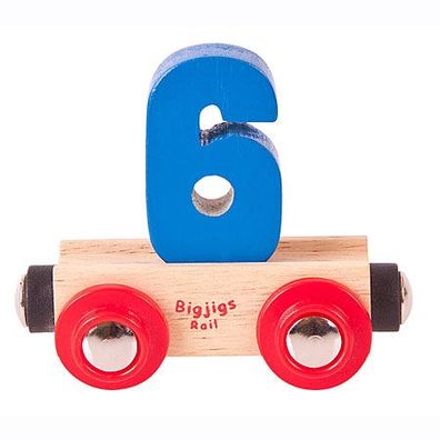 Buchstabenzug bunt Zahl "6"