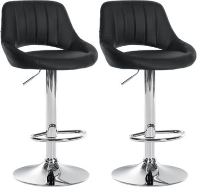 2er Set Barhocker Milet Kunstleder C, schwarz