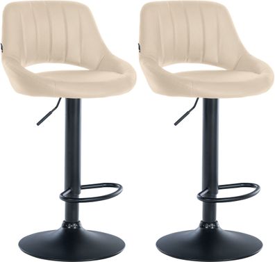 2er Set Barhocker Milet Kunstleder B, creme