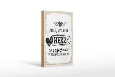 Holzschild Alles, was dein Herz zum rasen bringt, 4 verschied Größen, Spruch Deko