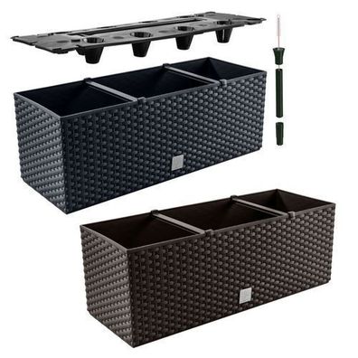 Blumentopf Topf Prosperplast Rattan Style DRTC500 Pflanzzubehör Terrasse Kästen