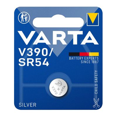 Varta Watch V390 SR54 V 390 Silver Oxide Uhrenbatterien Blister 1,55V