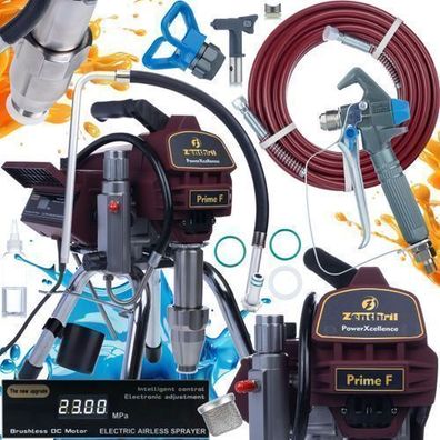 Zenthril Farbspritzgerät Prime F – 2800W 20MPa 4L/min | LCD, 0,035" Düse