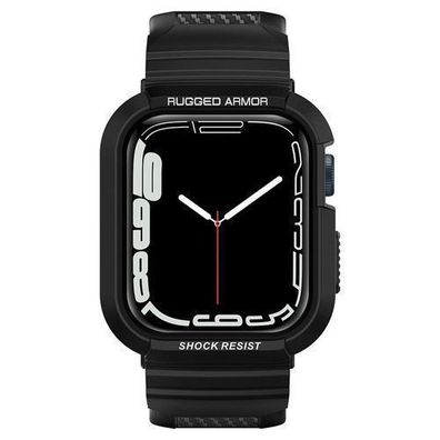 Spigen Rugged Armor Pro Schwarz Armband & Gehäuse für Apple Watch 4/5/6/7/8/SE (