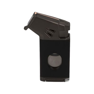 WinJet Zigarrenfeuerzeug mit Jet Flamme (Cutter + Bohrer) schwarz / anthrazit