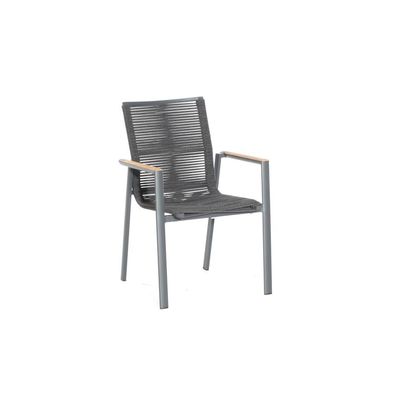Sonnenpartner FLOW Stapelsessel Gartenstuhl Lounge-Stuhl Gartensessel mit Teakholz
