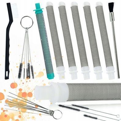 Rosfix Set Filtereinsatz 60/30 Mesh + Reinigungsset 17tlg | 100 mm Länge