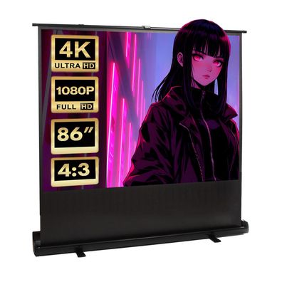 Maclean tragbare Projektionswand, kompakt, bodenstehend, 86", 4:3, MC-963