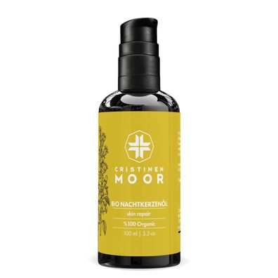 CristinenMoor Bio Nachtkerzenöl - kalt gepresstes Hautpflegeöl für reife Haut: 100 ml