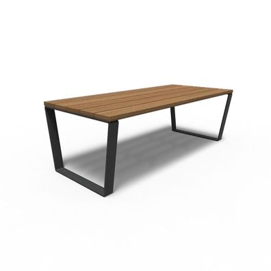 Adezz Gartentisch Serie MIO 230 x 100 x 76 cm Tischplatte aus Kebony Rahmen Stahl sc