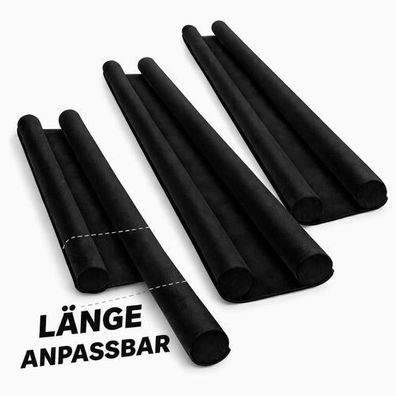 3 Stück Zugluftstopper Türbodendichtung Türdichtung Set Schwarz Türstopper Windschutz