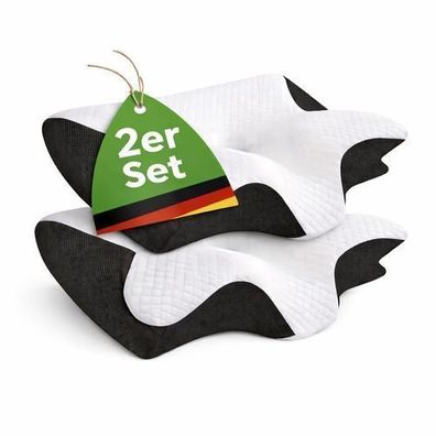 2 Stück Nackenkissen Kopfkissen Ergonomisches Orthopädisches Kissen
