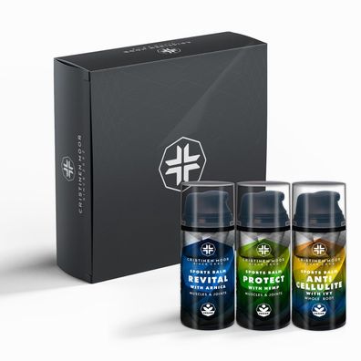 CristinenMoor: Sports Balm Set 2 - Geschenkset für Sportler/innen: 3x100 ml