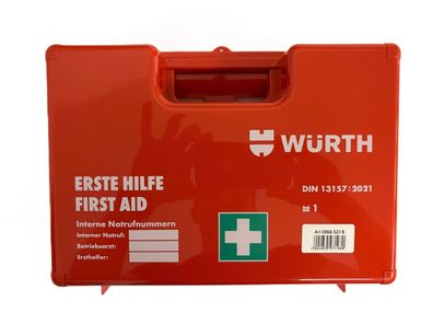 Erste Hilfe Koffer DIN 13157 - komplett, ABS, Wandhalterung, Gewerbe