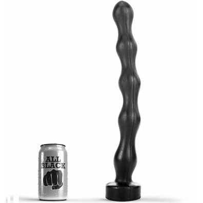 All Black Analdildo/Analkette - 41.5 cm Länge - Schwarz