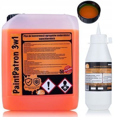 Rosfix Set Wartungsöl 0,25L + Reinigungsflüssigkeit 5L | für Airlessgeräte