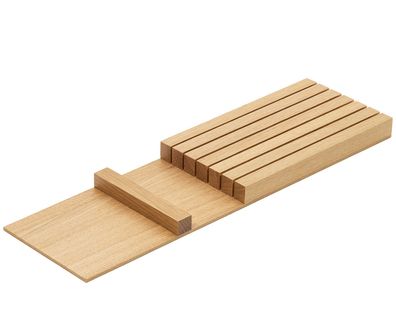 Messerblock Funktionseinsatz 14x3x47cm Besteckeinsatz FineLine Eiche hell Küche