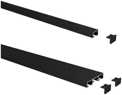 Gardinenschiene Aluminium Schwarz Interdeco Primax